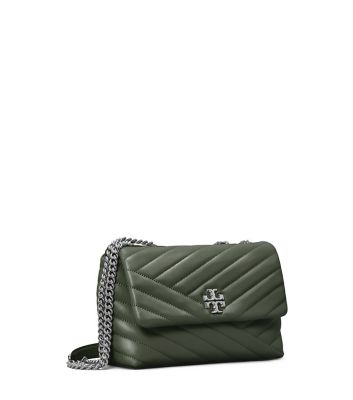 Tory Burch Kira Chevron Small Convertible Shoulder Bag In Poblano/rolled Nickel #3