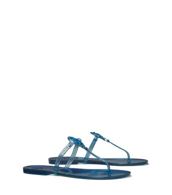 Tory Burch Mini Miller Jelly Thong Sandal In Dark Blue Azure/dark Blue Azure