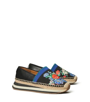 Tory Burch Printed Daisy Slip-on Sneaker In Navy Tea Rose/perfect Black |  ModeSens