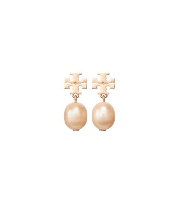 Tory Burch Kira Pearl-drop Earrings, Rose Gold In Rose Gold/champange