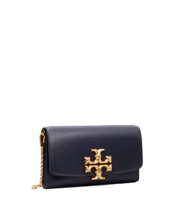 Tory Burch Eleanor Clutch In Navy Blue