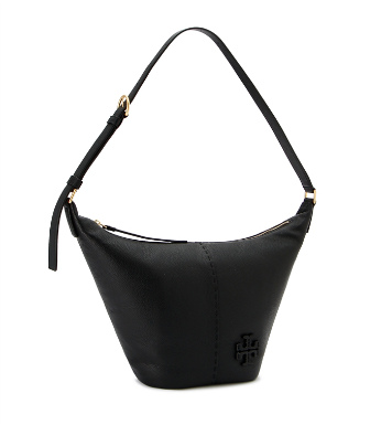 Tory Burch Mcgraw Small Zip Bucket Bag In Black | ModeSens