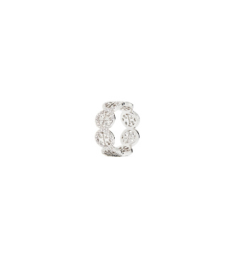 Tory Burch Miller Pavé Ring In Tory Silver/crystal