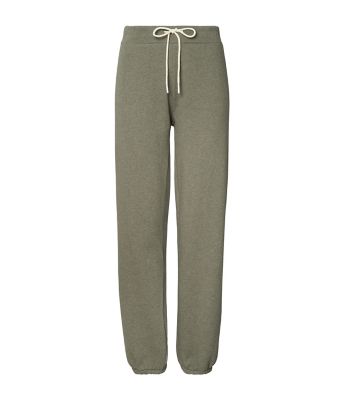 Tory Sport French Terry Sweatpant In Olive Grey Heather
