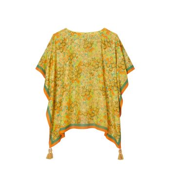 Tory Burch Printed Beach Tunic In Yellow Blossom