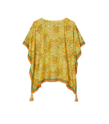 Tory Burch Printed Beach Tunic In Yellow Blossom