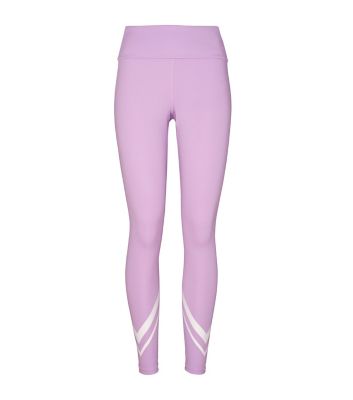 Tory Sport High-rise Compression Mélange Side-pocket Chevron Legging In Lilac Heather