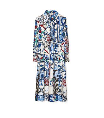 TORY BURCH SILK BOW DRESS