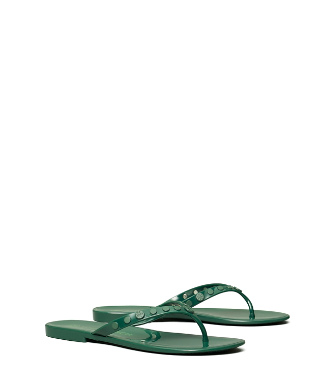 Tory Burch Jelly-sandale Mit Nieten In Mineral Green
