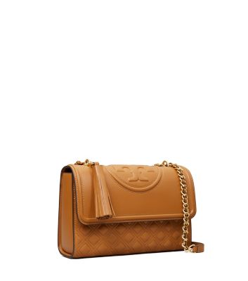 8607 TORY BURCH Fleming Double Zip Mini Bag KOBICHA