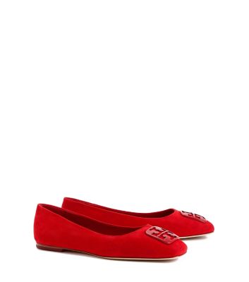 Tory Burch Georgia Ballet Flat, Extended Width In Triple Red