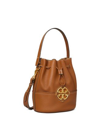 Tory Burch Miller Bucket Bag In Light Umber