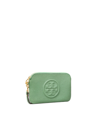 Tory Burch Perry Bombe Wristlet In Patina