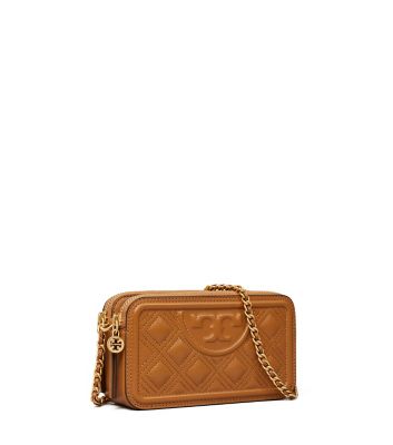 Tory Burch Fleming Mini Bag Mit Zwei Reissverschlüssen In Kobicha