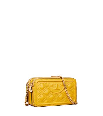 Tory Burch Fleming Mini Bag Mit Zwei Reissverschlüssen In Golden Crest
