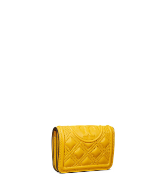 Tory Burch Fleming Soft Medium Wallet In Golden Crest