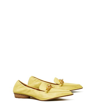 Tory Burch Jessa Pointy-toe Loafer In Butter Yellow/ Butter Yellow