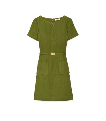 TORY BURCH LINEN NADIA DRESS,192485809343