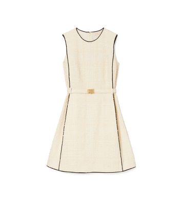 TORY BURCH PLAID TWEED NADIA DRESS