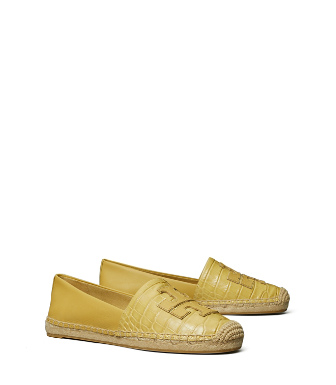 Tory Burch Ines Espadrilles In Light Yellow/ Light Yellow/ Gold
