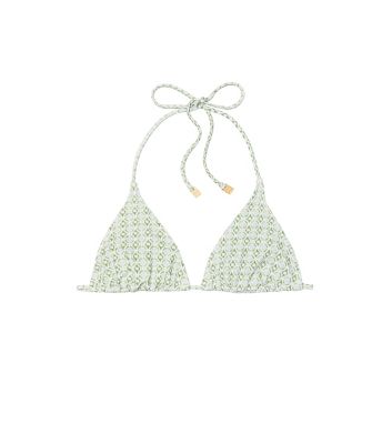 Tory Burch Printed String Bikini Top In Garden