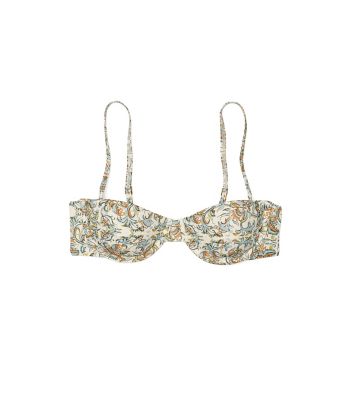 Tory Burch Floral Print Underwire Bikini Top In Vintage Floral Paisley