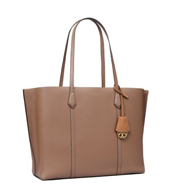 Devon Sand Perry Triple Compartment Tote Bag by Tory Burch in Neutrals  color for Luxury Clothing