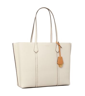 Tory Burch Perry Triple-compartment Tote Bag In White