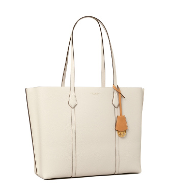 Tory Burch Perry Triple-compartment Tote Bag In White
