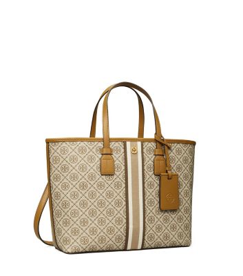 Tory Burch T Monogram Small Coated Canvas Tote