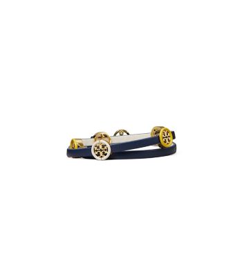 TORY BURCH MILLER ENAMEL DOUBLE-WRAP BRACELET