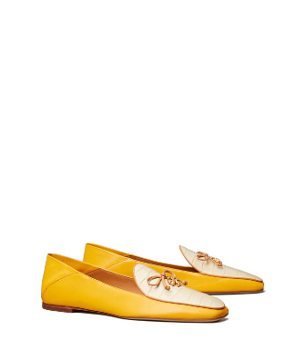 Tory Burch Tory Charm Two-tone Loafer In Goldfinch / New Cream / Aged Mesa