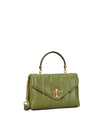 Tory Burch Small Kira Quilted Satchel In Daphne / Rolled Gold | ModeSens