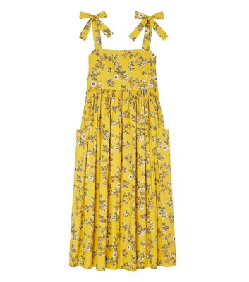 Tory Burch Tie-shoulder Beach Dress In Lyonnaise Floral