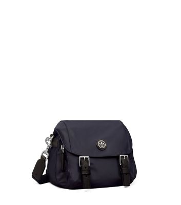 Tory Burch Nylon Small Messenger In Royal Navy