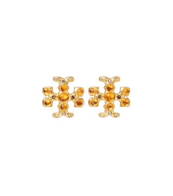 TORY BURCH ピアス 87552 ROXANNE JEWELED STUD EARRING ROLLED Roxanne Jeweled Stud Earring: Women's Designer Earrings