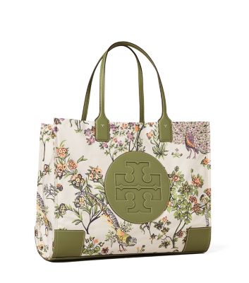 Tory Burch Ella Printed Tote In Winter Sage