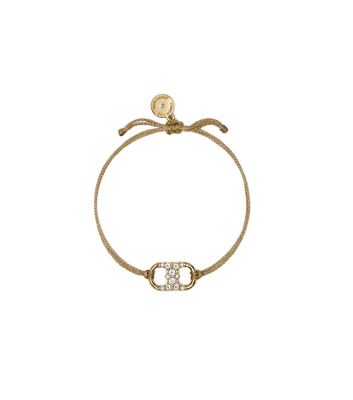 Shop Tory Burch Embrace Ambition Pavé Bracelet In Tory Gold/gold/crystal