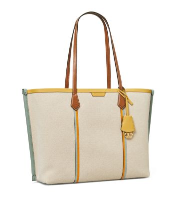 Tory Burch Perry Canvas Tote In Beige ModeSens