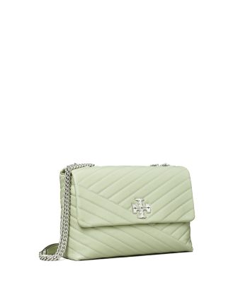 Tory Burch Kira Chevron Convertible Shoulder Bag In Pine Frost