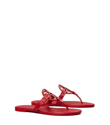 Arriba 75+ imagen red tory burch sandals miller