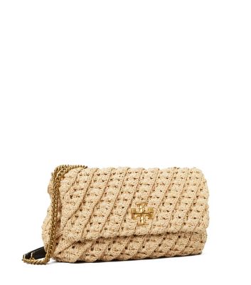 Tory Burch Kira Crochet Convertible Shoulder Bag In Beige | ModeSens