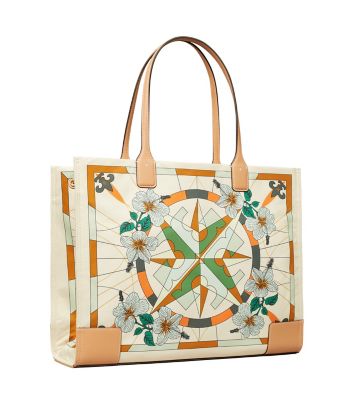 Tory Burch Ella Printed Tote Bag In Lei Floral Compass | ModeSens