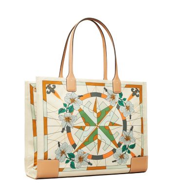 Tory Burch Ella Printed Tote Bag In Lei Floral Compass ModeSens