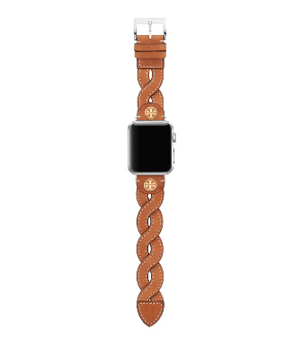 Tory Burch Braided Band For Apple Watch® In Camello