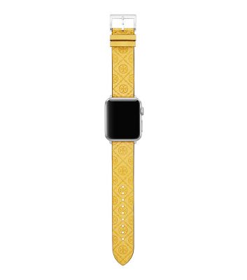 Tory Burch T Monogram Band For Apple Watch®, Yellow Leather, 38mm ...