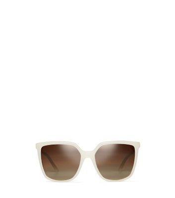 Tory Burch Miller Square Sunglasses In Ivory | ModeSens