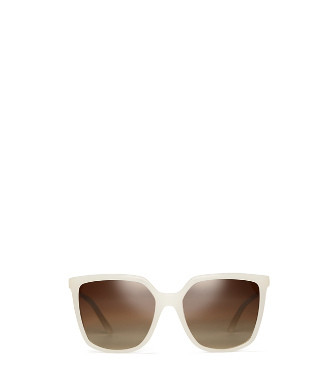 Tory Burch Miller Square Sunglasses In Ivory