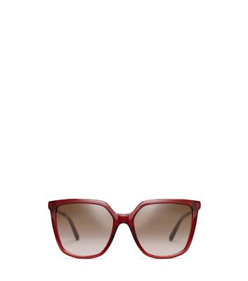 Tory Burch Miller Square Sunglasses In Brown