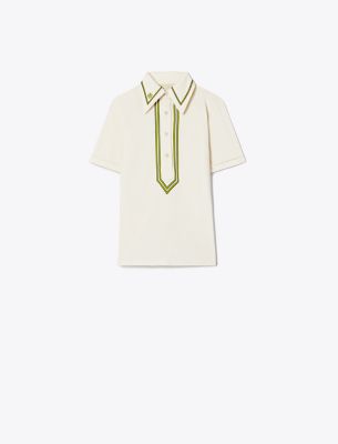 TORY SPORT TORY BURCH RETRO MERCERIZED COTTON POLO